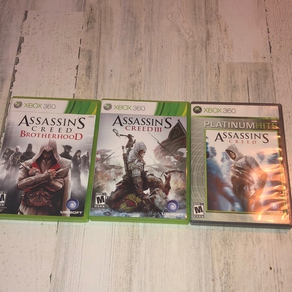 Assassins creed XBOX 360 game combo pack 3 games gaming system games vid… - Picture 1 of 14
